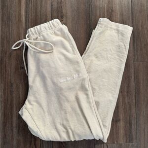 Standard Cloth Cream Drawstring Lounge Pants XS